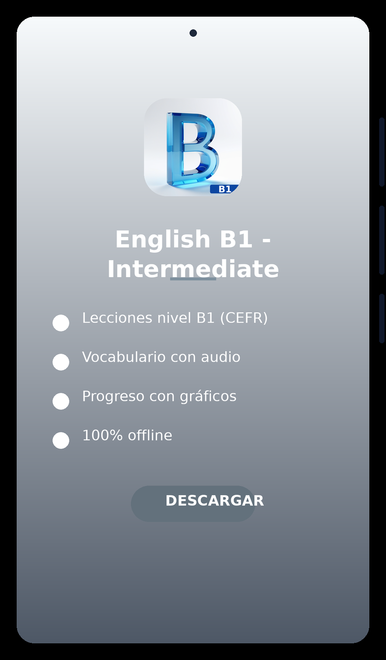 Mockup de English B1 — Intermedio