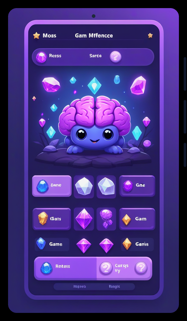 Mockup de Memory Quest — Brain RPG